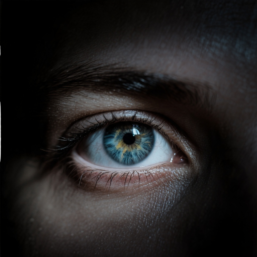 Close-up of an eye — visual quality detail