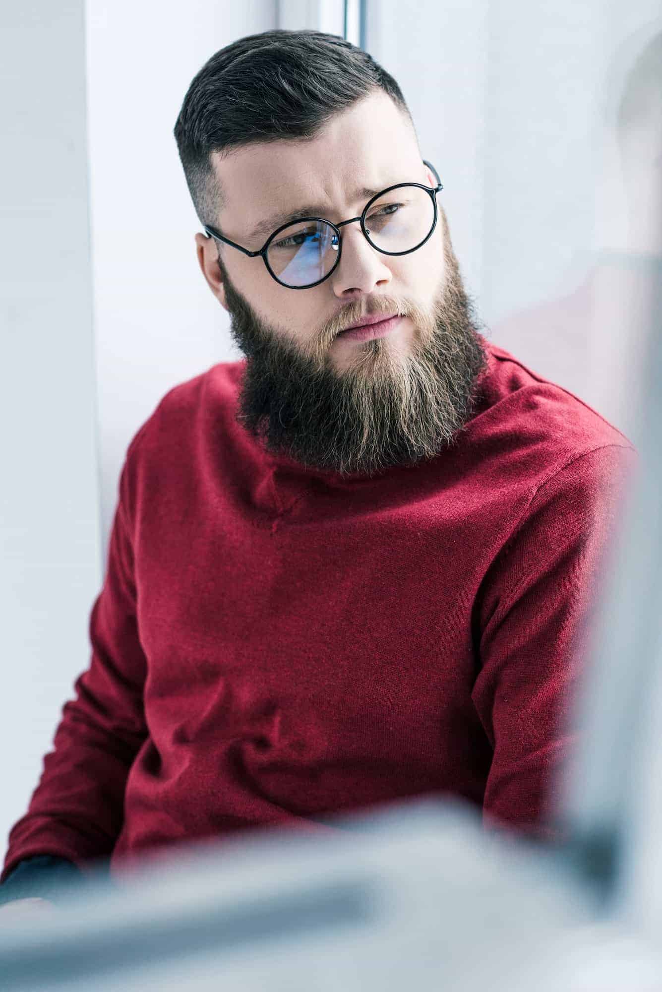 Business customer reviewing project options