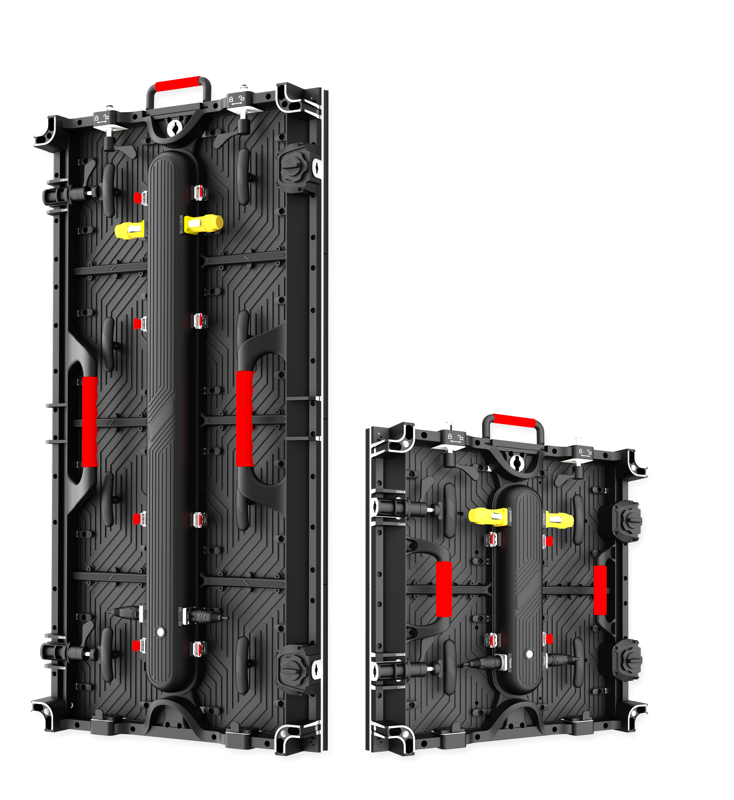 Firefly Flare rental LED panel with quick-lock cabinet