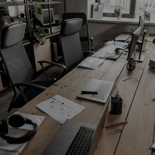 Desk · drawings and a screen, specification work, application reference