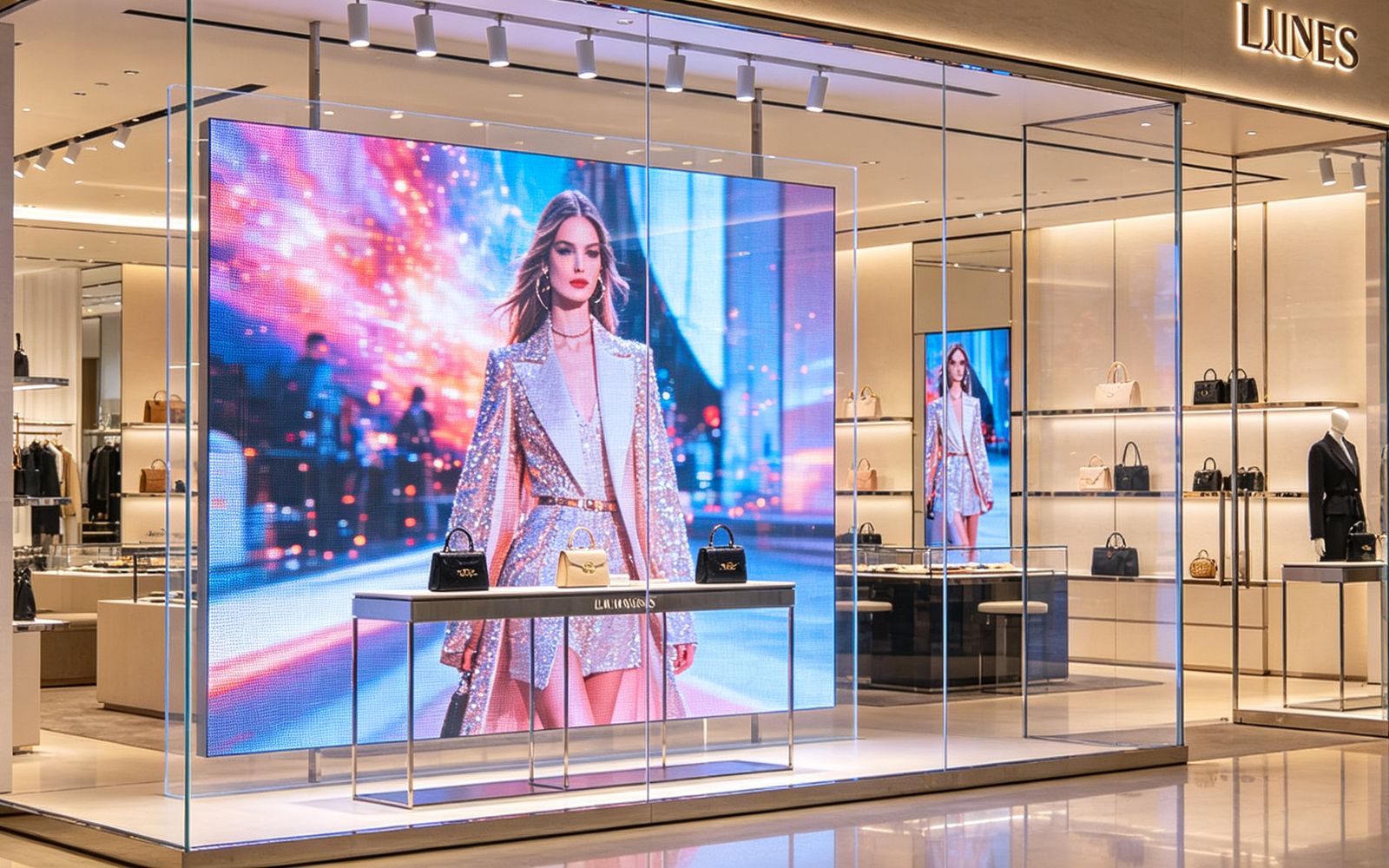 Firefly Folio LED display, installed